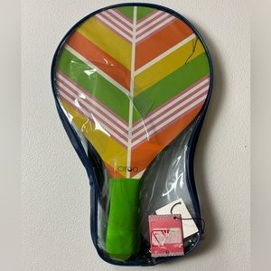Paddle Ball Set Ciroa Summer Days Wooden Paddles. Striped 2 Paddles New